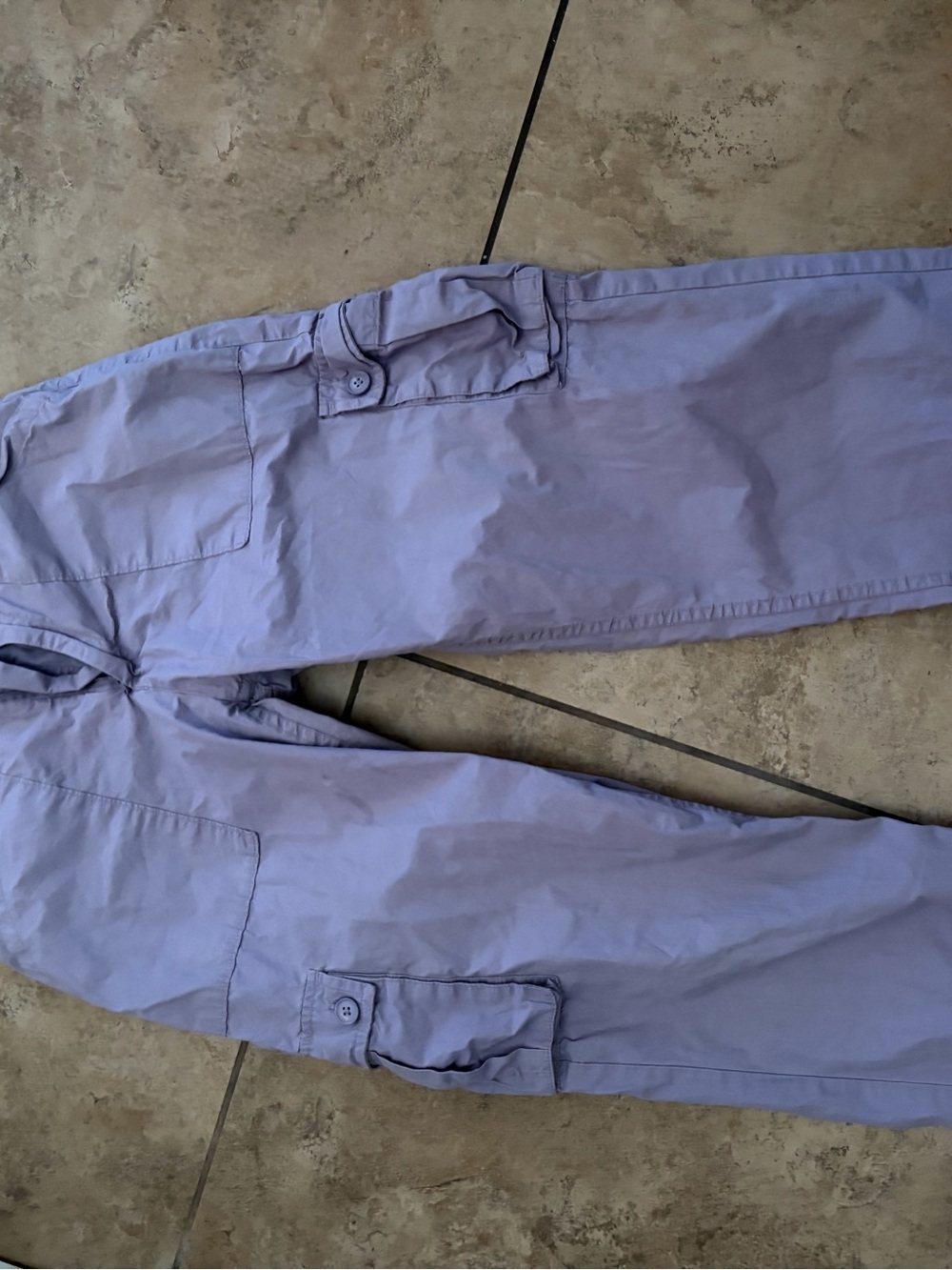 Girls Light Lavender Cargo Pants